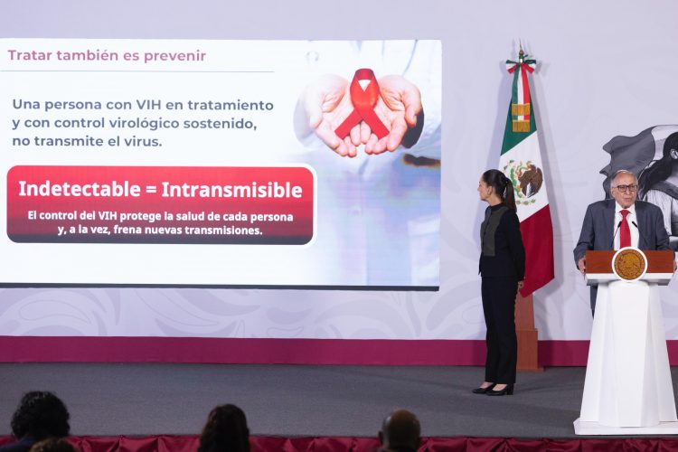 México alcanza metas clave en tratamiento y control del VIH; busca eliminar el virus para 2030