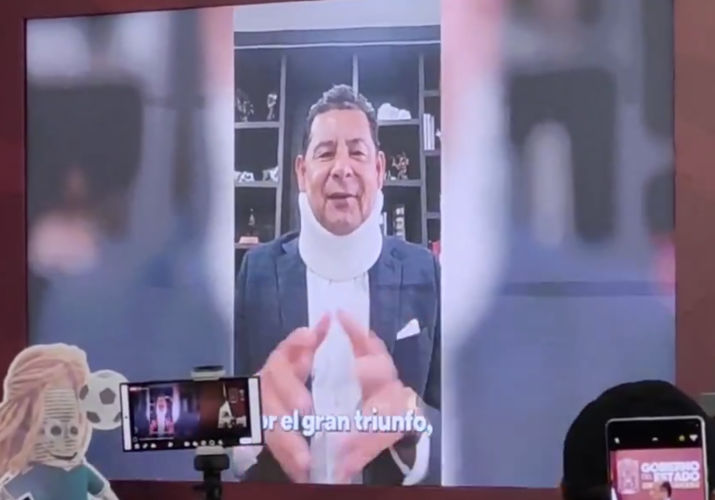 Gobierno de Puebla aclara uso de collarín por parte del gobernador Alejandro Armenta
