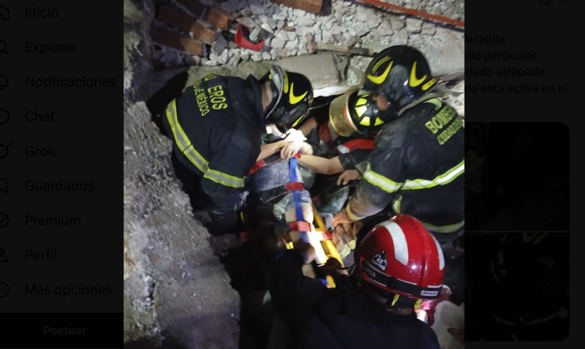Derrumbe en vivienda de la Hipódromo Condesa deja un muerto y una mujer lesionada