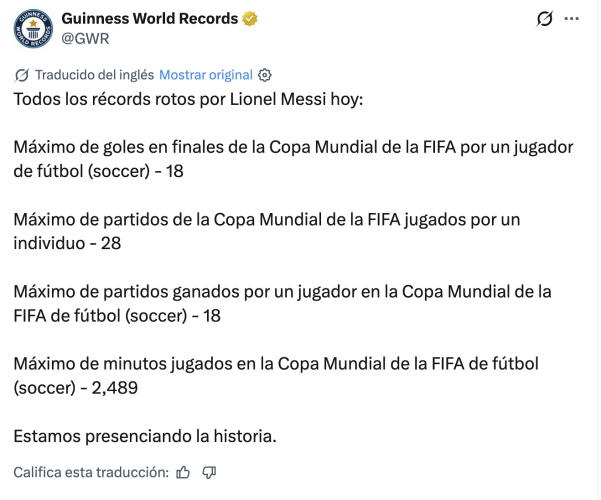 Lionel Messi establece cuatro récords Guinness en un solo día