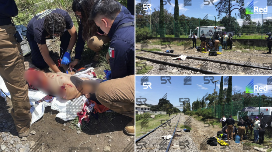 Víctima arrollada por tren en Amalucan sobrevive pese a lesiones graves y amputaciones