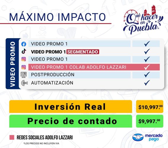 Convenciones y Parques de Puebla pagó más de 300 mil pesos a influencer por seis videos promocionales
