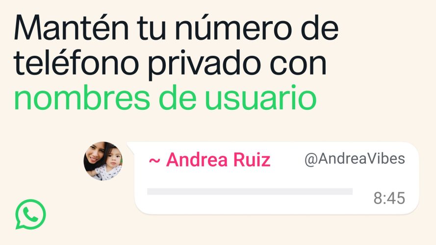 WhatsApp lanza nombres de usuario para proteger la privacidad de sus usuarios