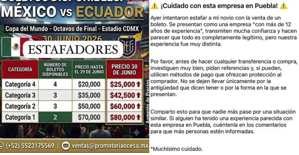 Alerta por presunto fraude en Puebla en venta de boletos para México vs Inglaterra