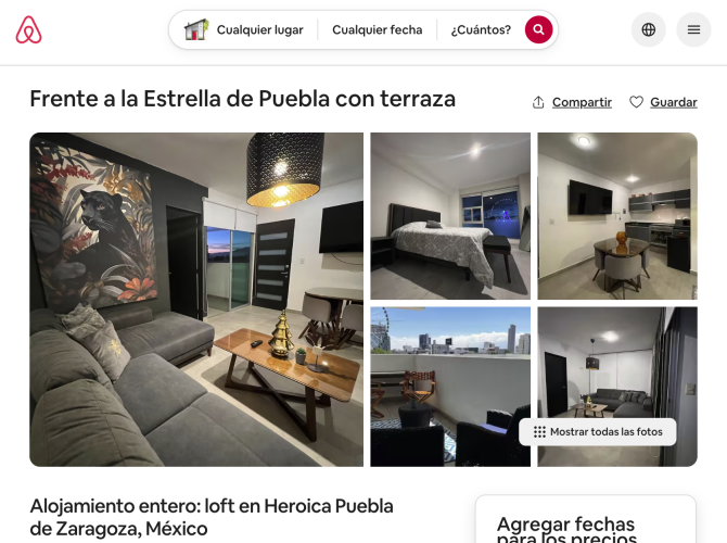 Airbnb consolida su presencia en Puebla con más de 9 mil habitaciones disponibles