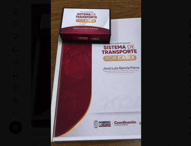 Gobierno de Puebla entrega informe sobre avance del Cablebús al Congreso estatal